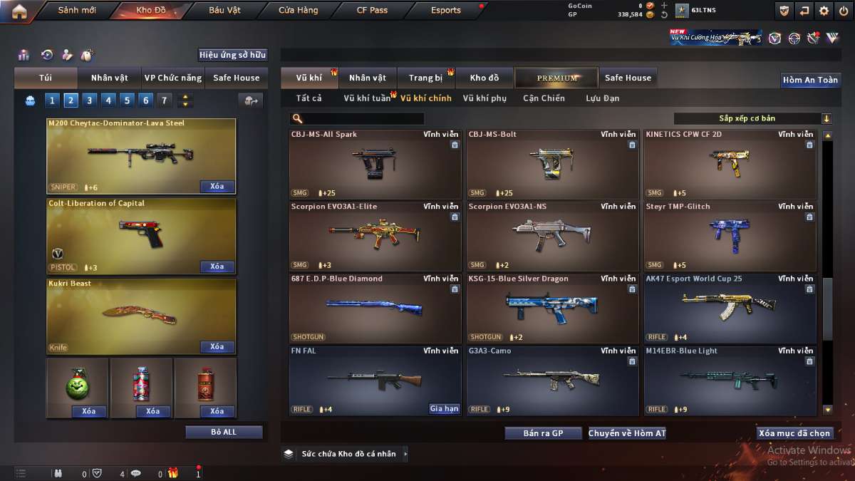 shop acc cf uy tin gia re